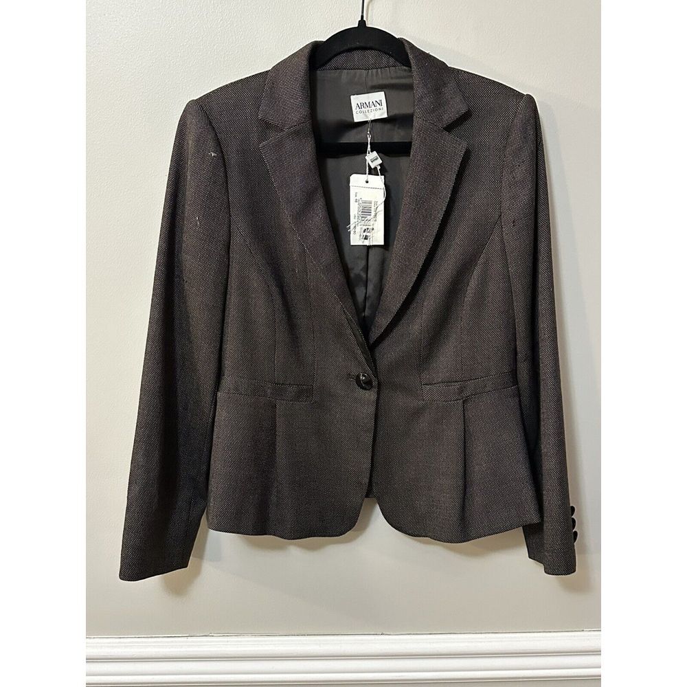 Vintage Armani Collezioni Women's Jacket Wool Silk Size 48